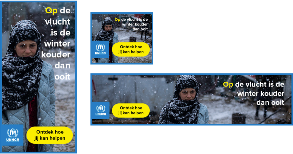 Banners voor UNHCR