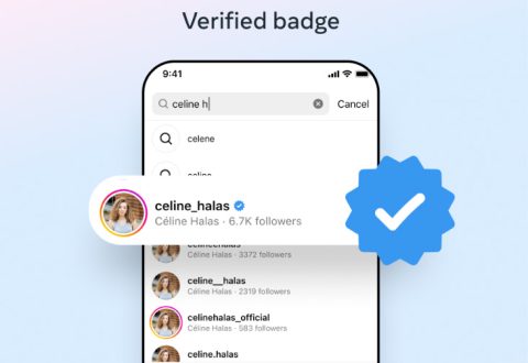 Meta Verfified - blauwe vinkje