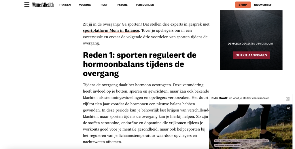 Mom in balance op Womens Health