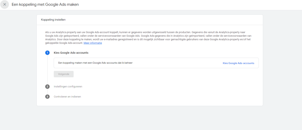 Google Ads koppeling maken