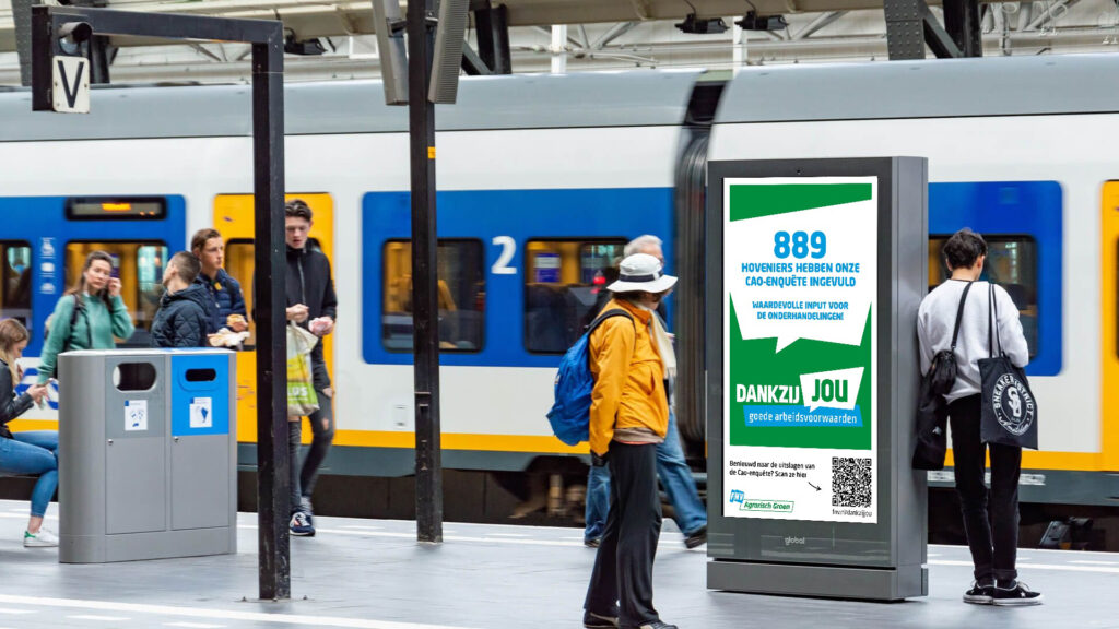 Voorbeeld DOOH voor FNV