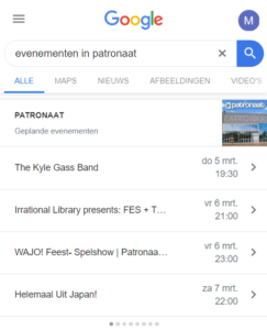 evenementen in patronaat