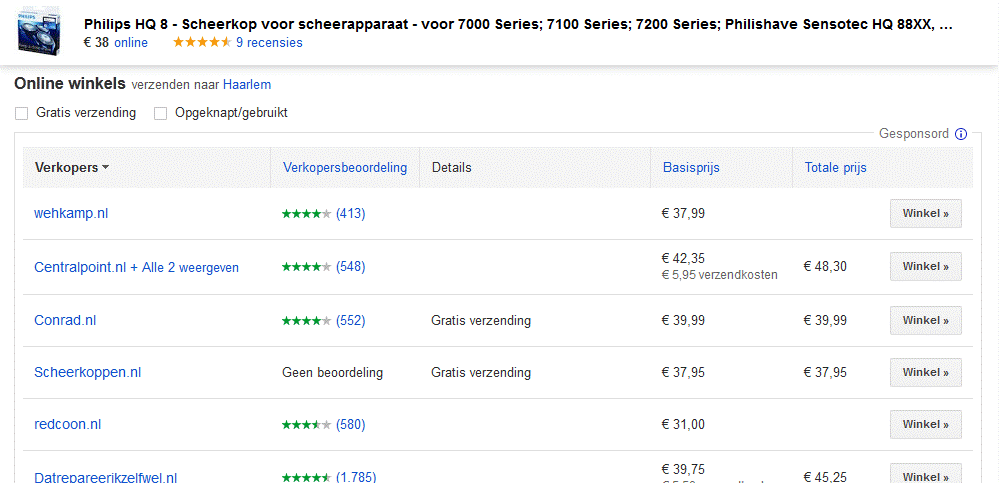 google shopping prijzen google shopping prijzen overzicht