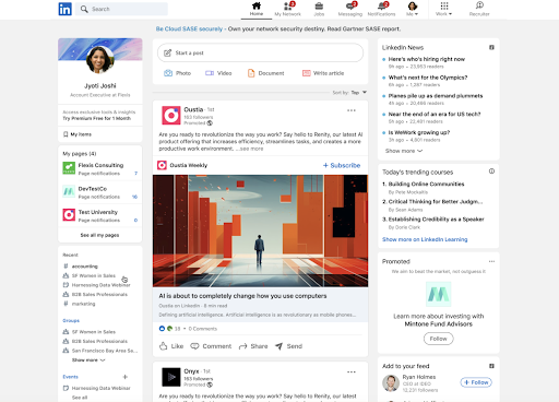 Linkedin gesponsorde user-generated nieuwsbrieven