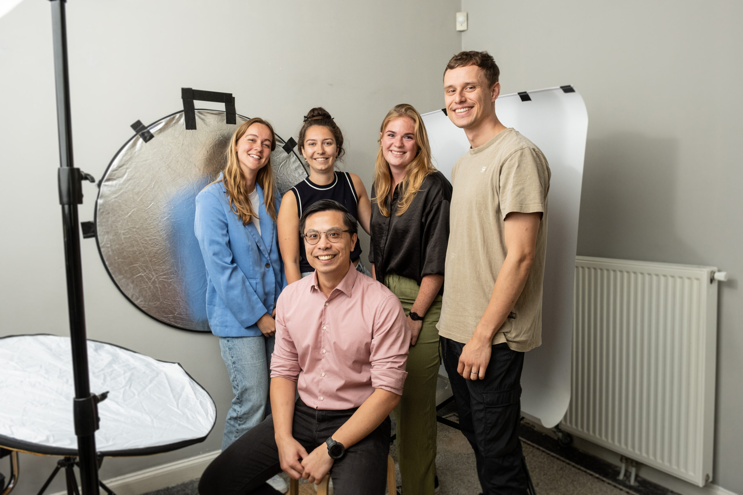 SDIM collega's bij een fotoshoot