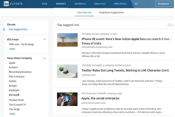 Nieuwe Elevate pagina