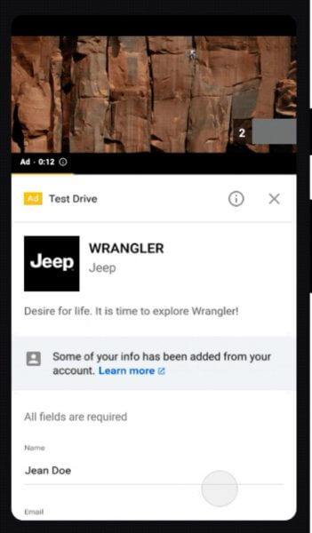 youtube ads leadform