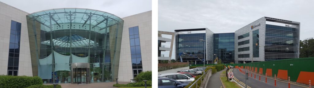 Microsoft Dublin oude kantoor vs nieuwe kantoor