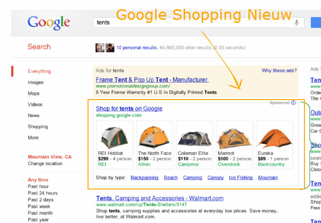 google shopping nieuw